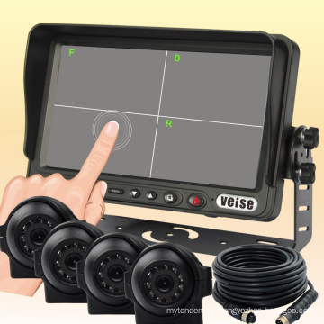 Mobile Camera Observation System with Touch Screen Quad Monitor